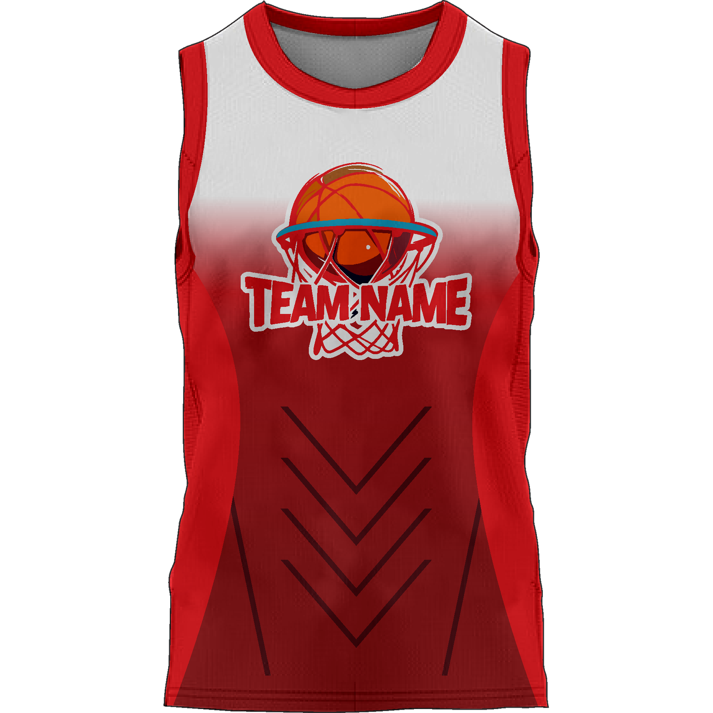 Red White Basketball Jersey - XLTD Sportswear