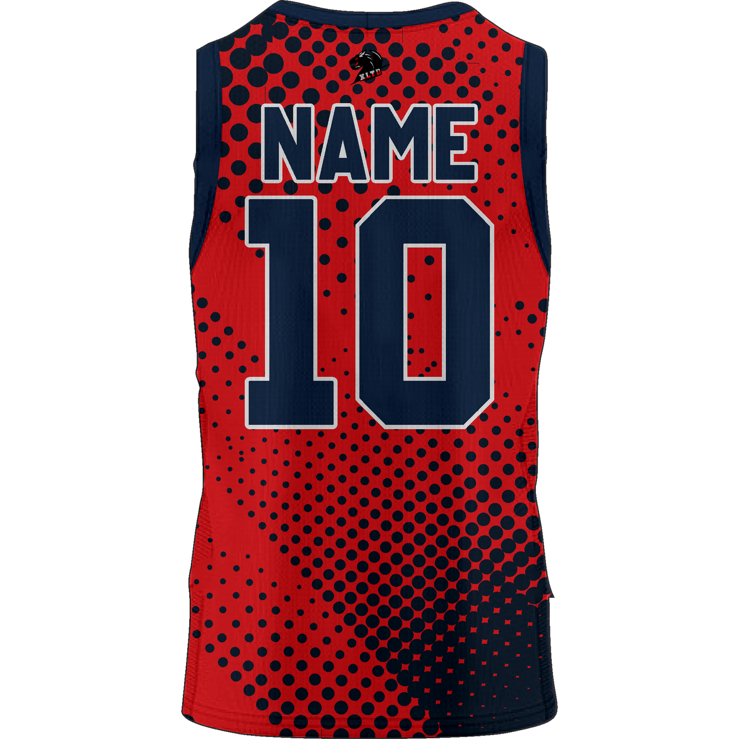 Navy Dotted Basketball Jersey - XLTD Sportswear