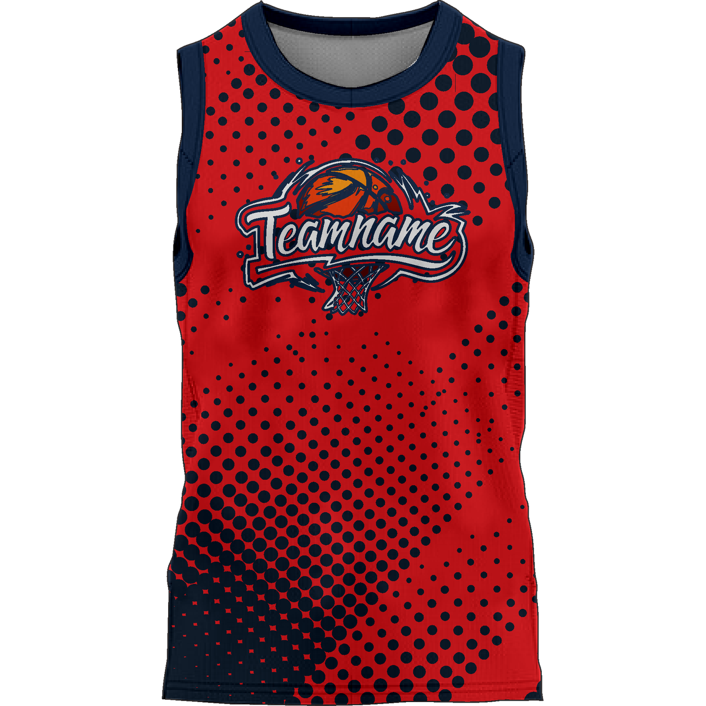 Navy Dotted Basketball Jersey - XLTD Sportswear