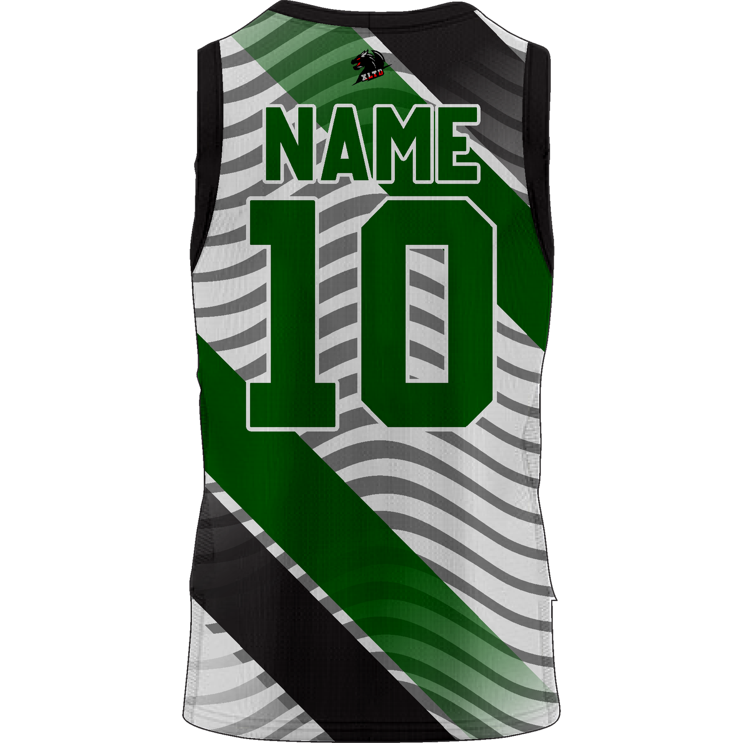 Green Black Zebra Basketball Jersey - XLTD Sportswear