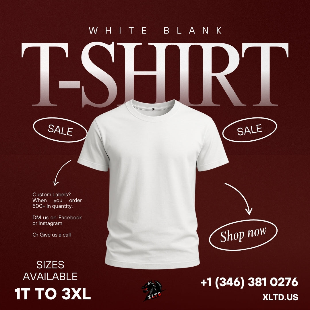 White Blanks - Limited Stock - Dri Fit - 100% Polyester - XLTD Sportswear