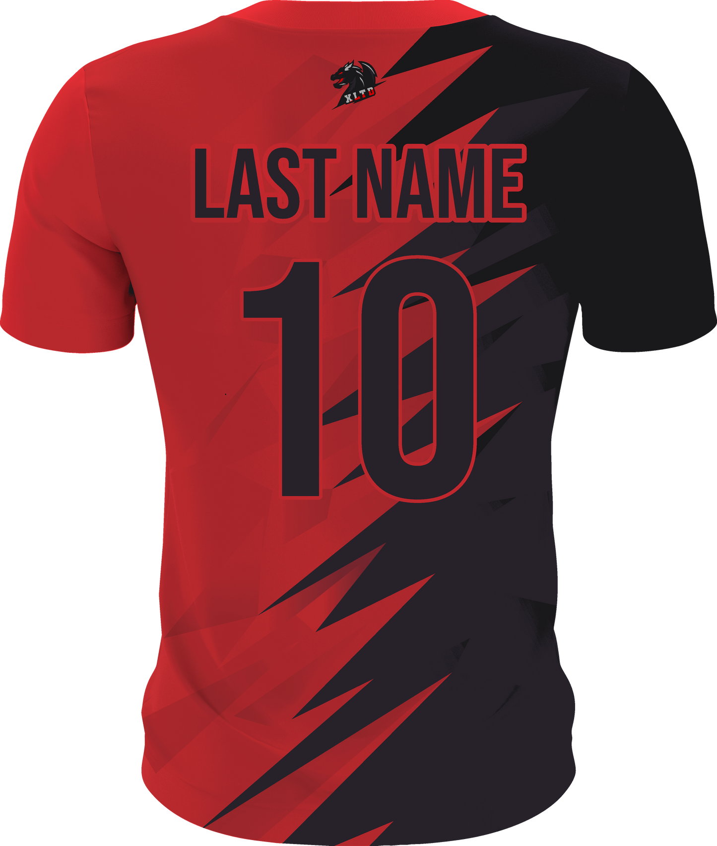 Red and Black HalfnHalf Design - XLTD Sportswear