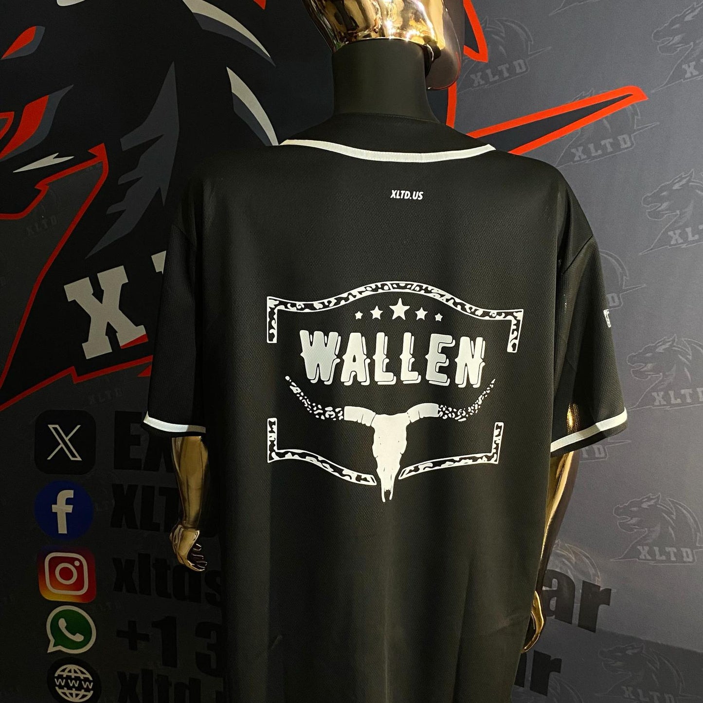 Wallen Black Baseball Jersey - XLTD Sportswear