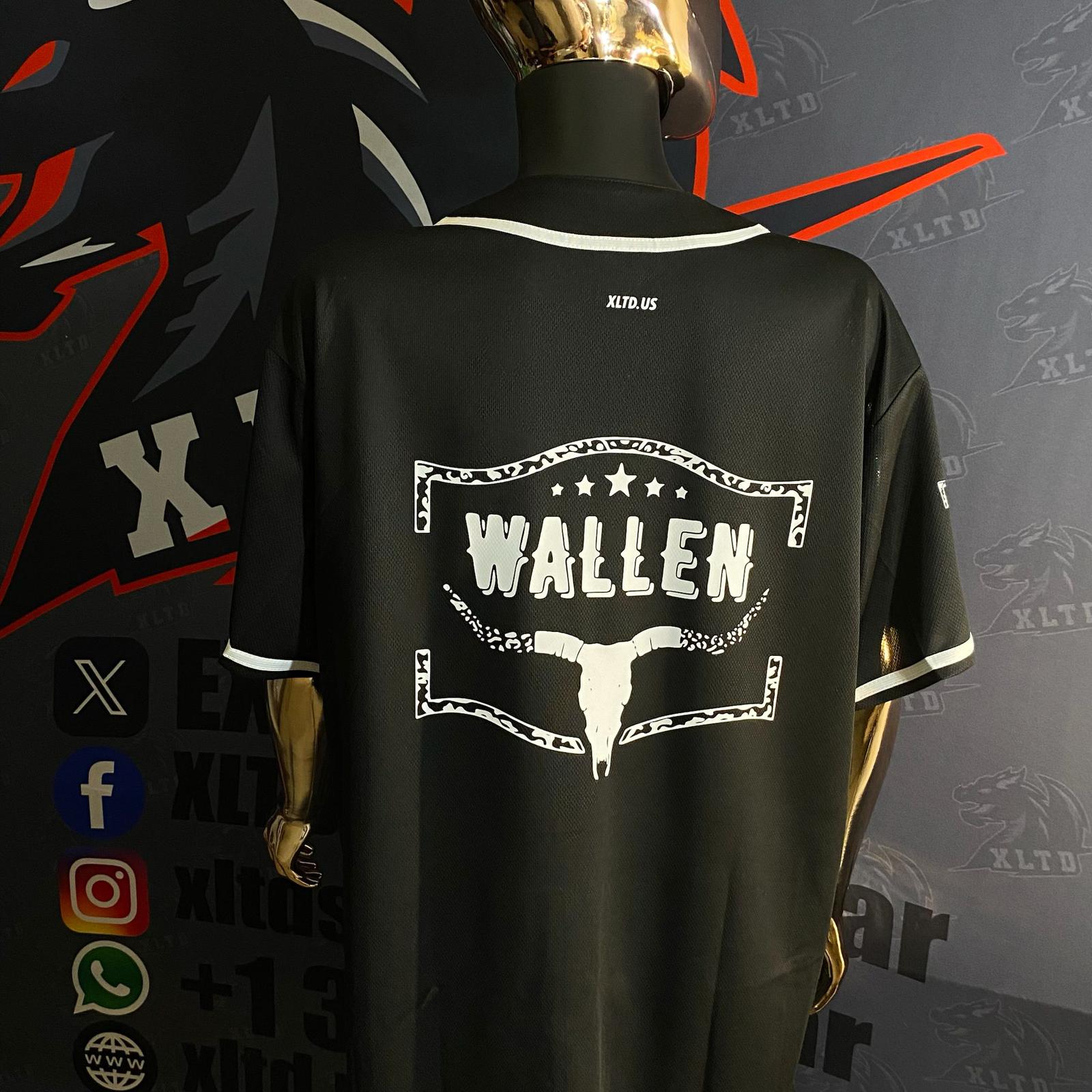 Wallen Black Baseball Jersey - XLTD Sportswear
