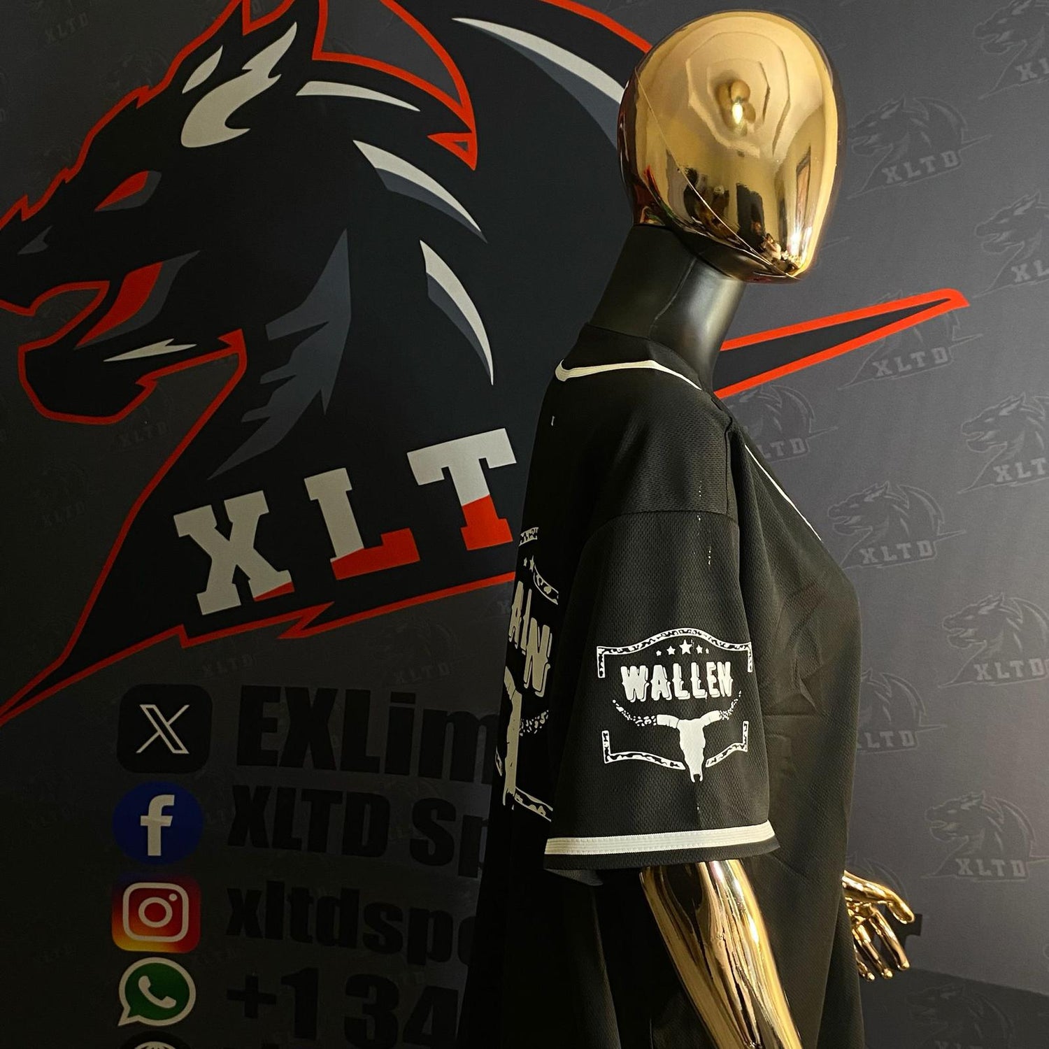 Wallen Black Baseball Jersey - XLTD Sportswear