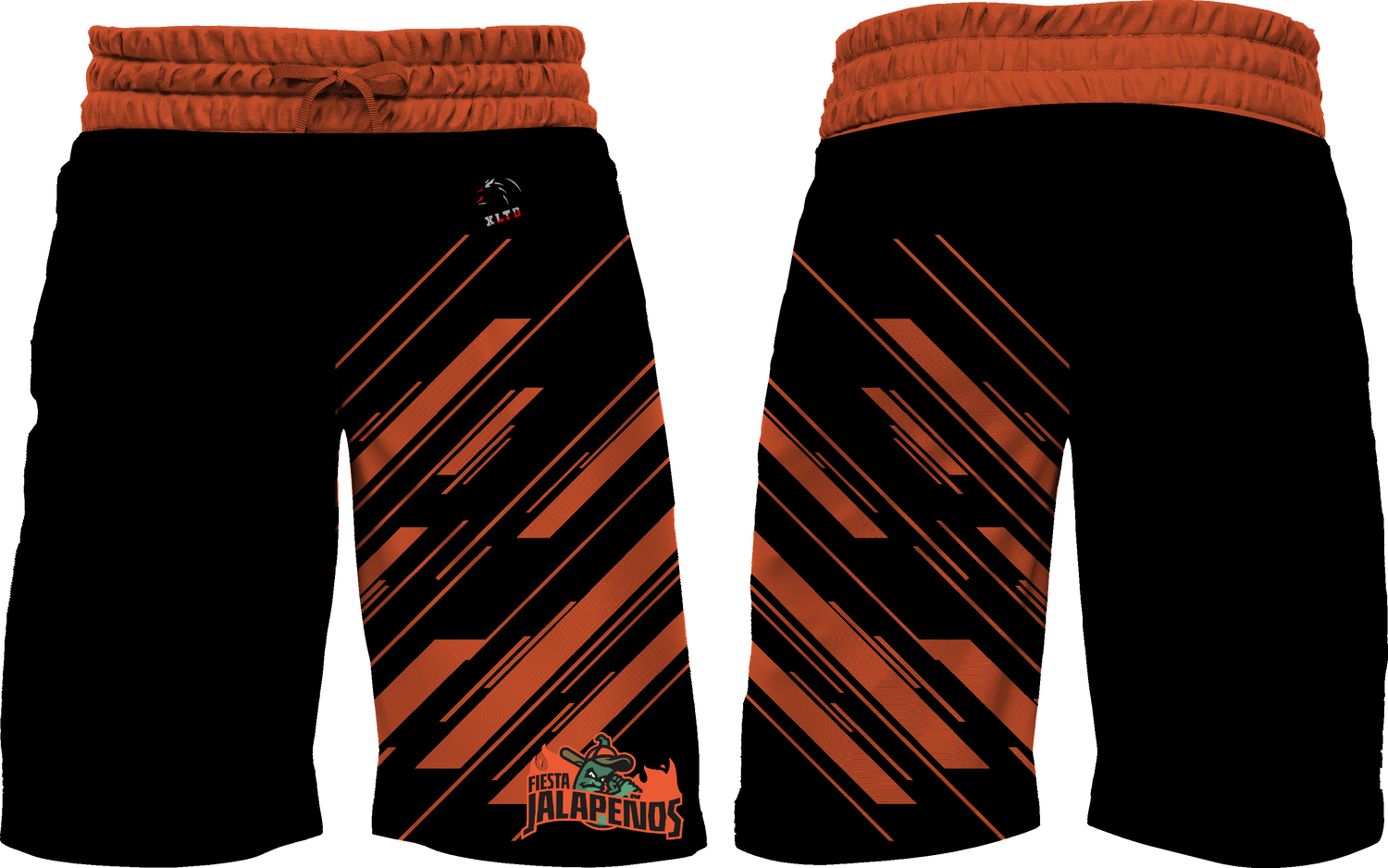 Shorts - Orange Black - XLTD Sportswear
