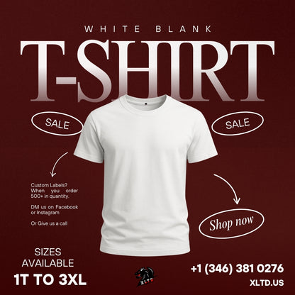 White Blanks - Limited Stock - Dri Fit - 100% Polyester - XLTD Sportswear